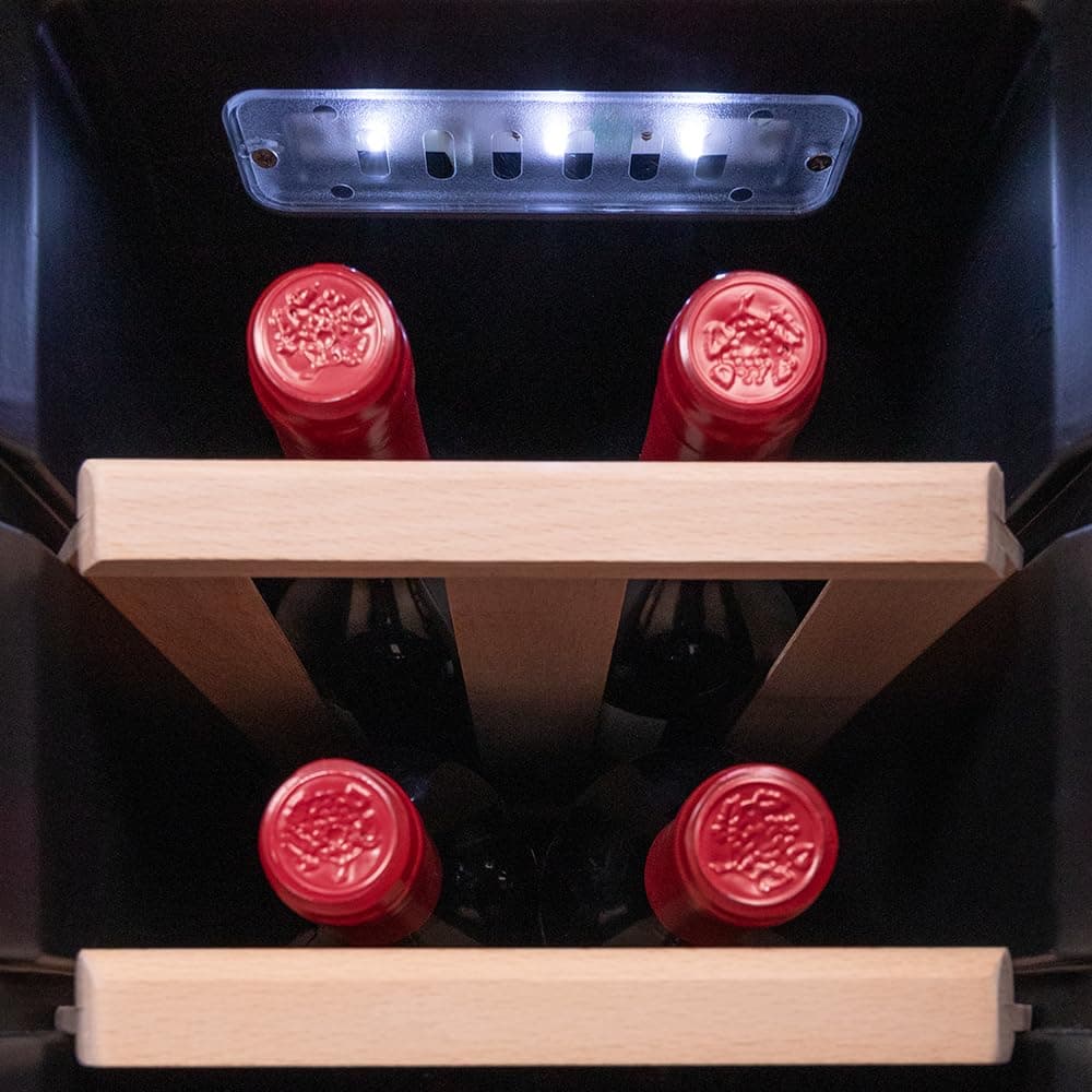 Cecotec Vinoteca 12 Botellas Bolero GrandSommelier 1230 CoolWood Compressor. 32 Litros, Sistema Compresor, Alto Rendimiento, Temperatura Regulable, Luz LED Interior, Control Táctil — view 5