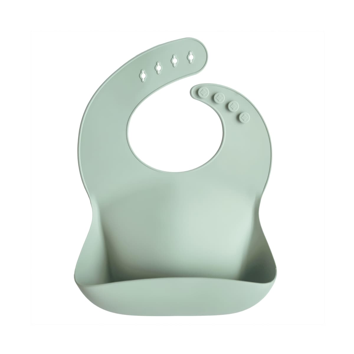Mushie Baby Silicone Bib | Adjustable Fit Waterproof Bibs | Easy Wipe Baby Feeding Bibs | 4 Adjustable Sizes with Deep Front Pockets | 100% BPA and Phthalate Free — view 19