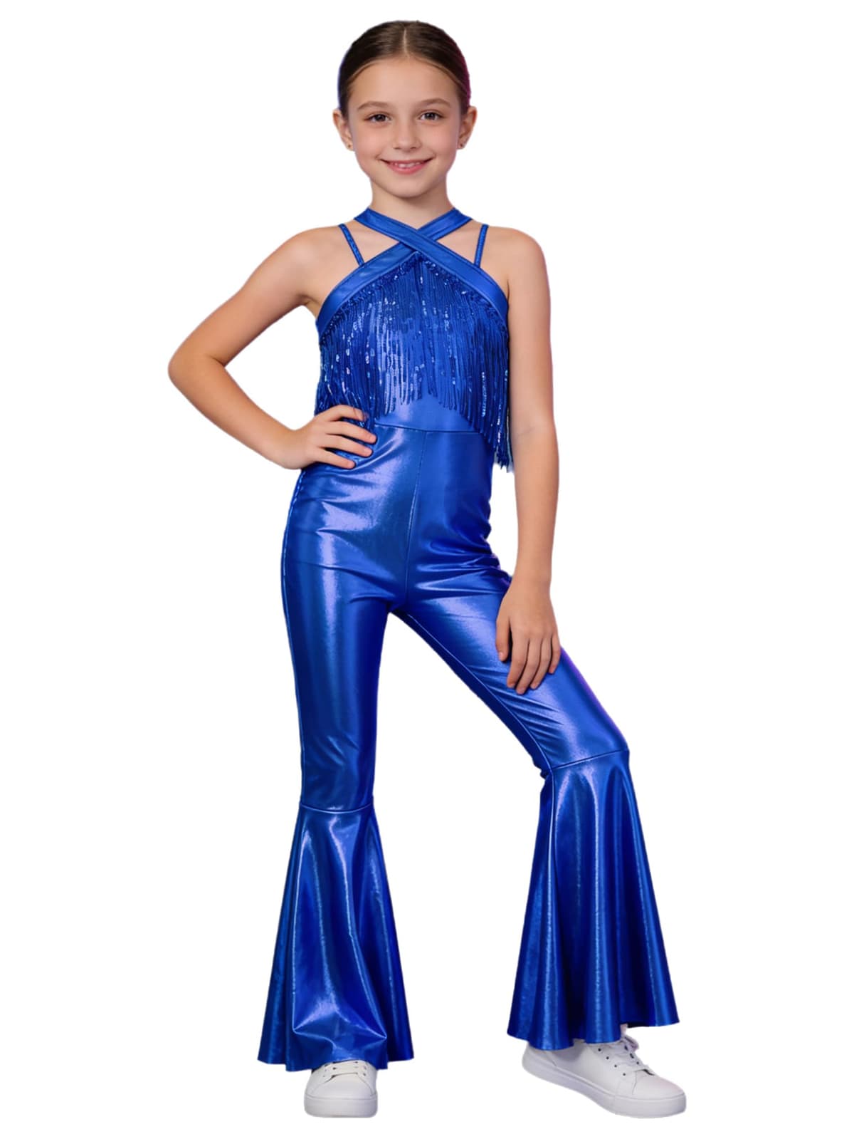 JEATHA Mono Lentejuelas De Baie De Jazz Niña Maillot De Danza Gimnasia Body De Baile Gimnasisa Trajes De Baile De Discoteca — view 2