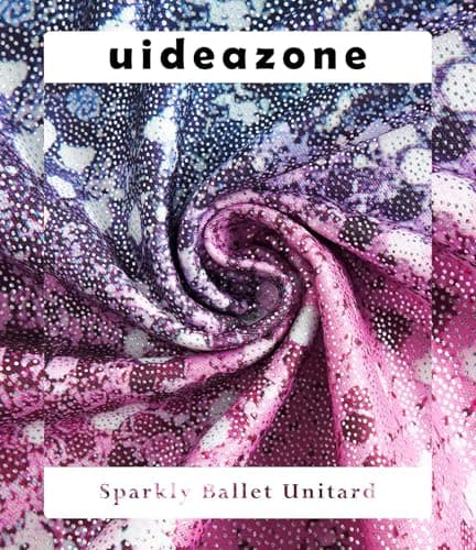 uideazone Leotard for Girls Gymnastics Kids Quick Dry Dance Unitards Athletic Sparkly One Piece Ballet Dance Bodysuit for 6-7 Years — view 5