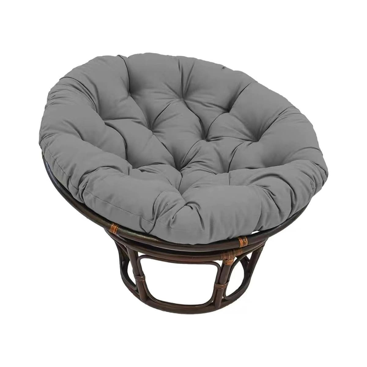 Papasan Chair Cushion Outdoor: Waterproof Egg Nest Replacement Breathable Hammocks Swing Seat Pad Round Soft Supportive Pillow for Indoor Garden (Dark gray, 80cm)