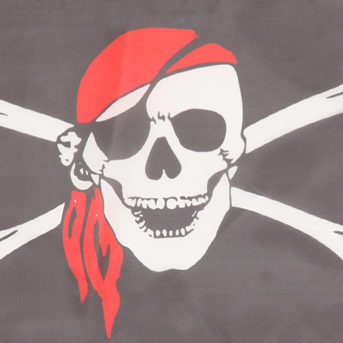 AZ FLAG - Pirate Red Bandana Flag - 18'' x 12'' - 100% Polyester Jolly Roger Small Banner with Two Cords - Fade Resistant - Vivid Colors - 18x12 in - 45x30 Cm — view 3