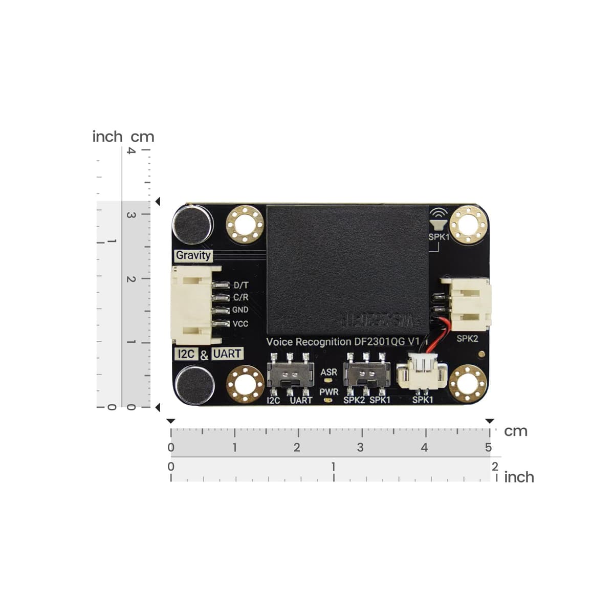 Gravity: Offline Language Learning Voice Recognition Sensor for Arduino/Raspberry Pi/Python / ESP32 - I2C & UART — view 2