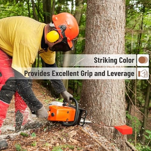 UNCO- Tree Felling Wedges with Spikes, 8 Inch, 6 pcs, Orange, Plastic Wedges for Tree Cutting, Logging Tools and Equipment — view 5