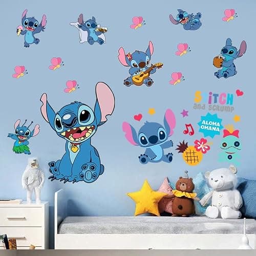Stitch wall sticker, Removable Peel and Stick Suitable for Living Room, Smooth Wall, Kids Room(Size: 30 x 80 cm)