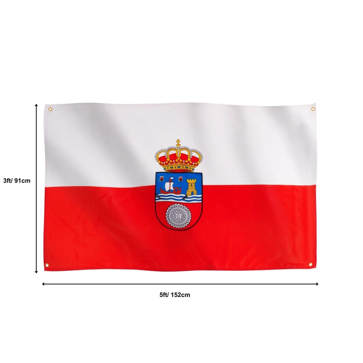 Runesol Cornwall Flag - 91x152cm, 3ft x 5ft, Cornish Flag, 4 Grommets, Eyelet in Every Corner, Premium Quality, Inside & Outside Use, Vivid Colours — view 1026