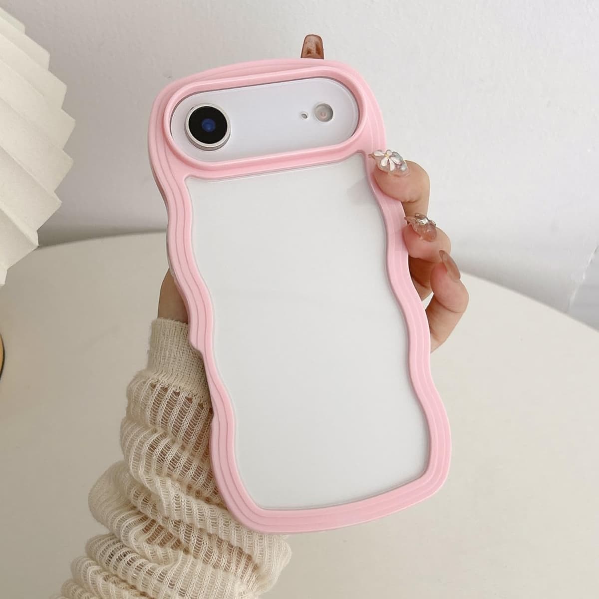 QLTYPRI Compatible with iPhone 11 Case, Cute Curly Wave Frame Clear Case for Girls Women, Transparent Soft Silicone TPU Bumper Shockproof Protective Phone Cover for iPhone 11 - Purple — view 54