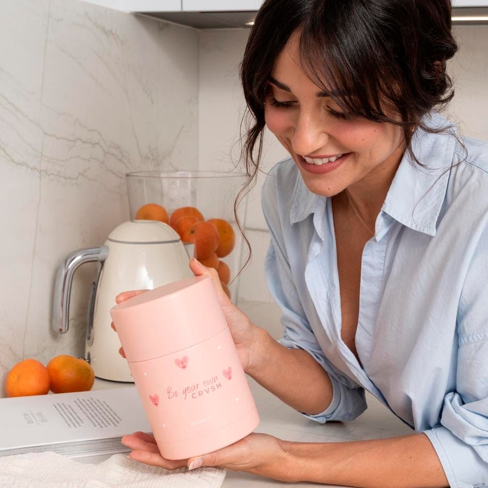 Miniland Termo Bebé para Comida 600 ml, Diseñado por Verónica Díaz, Acero Inoxidable, Mantiene Temperatura más de 24h Frío y Calor, Sistema Antigoteo | CRVSH by JustCoco — view 5