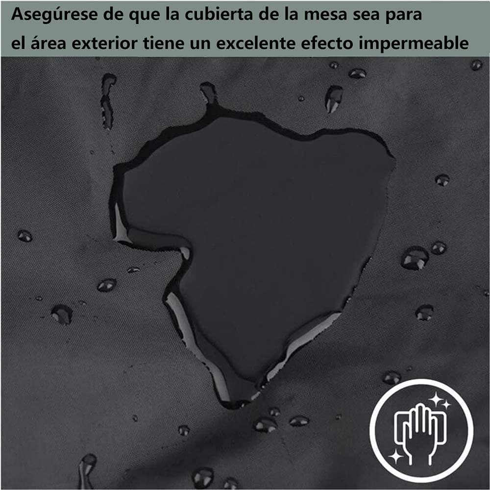 Funda Mesa Jardin Impermeable 300x200x100cm Varios tamaños 600D Oxford Rectangular Cubre Mueble Jardin Funda Impermeable Anti-UV Resitente al Polvo para Muebles de Exterior sillas mesas — view 3