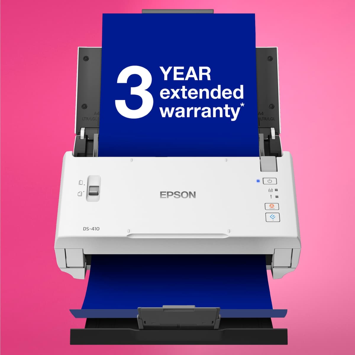 Epson Workforce DS-410 Desktop Sheetfed Business Scanner - 26PPM - USB — view 4