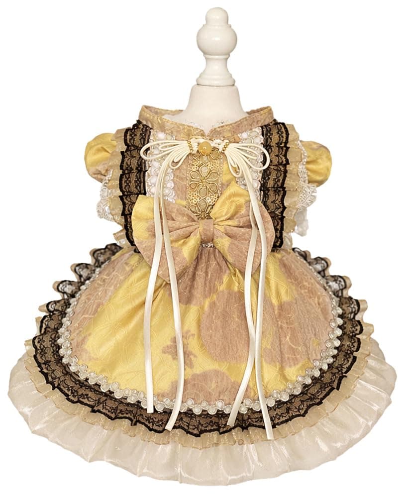 MaruPet Fashion Sweet Puppy Dog Chiffon Princess Dress for EXTRAL Small and Small Dog Pink S — view 34