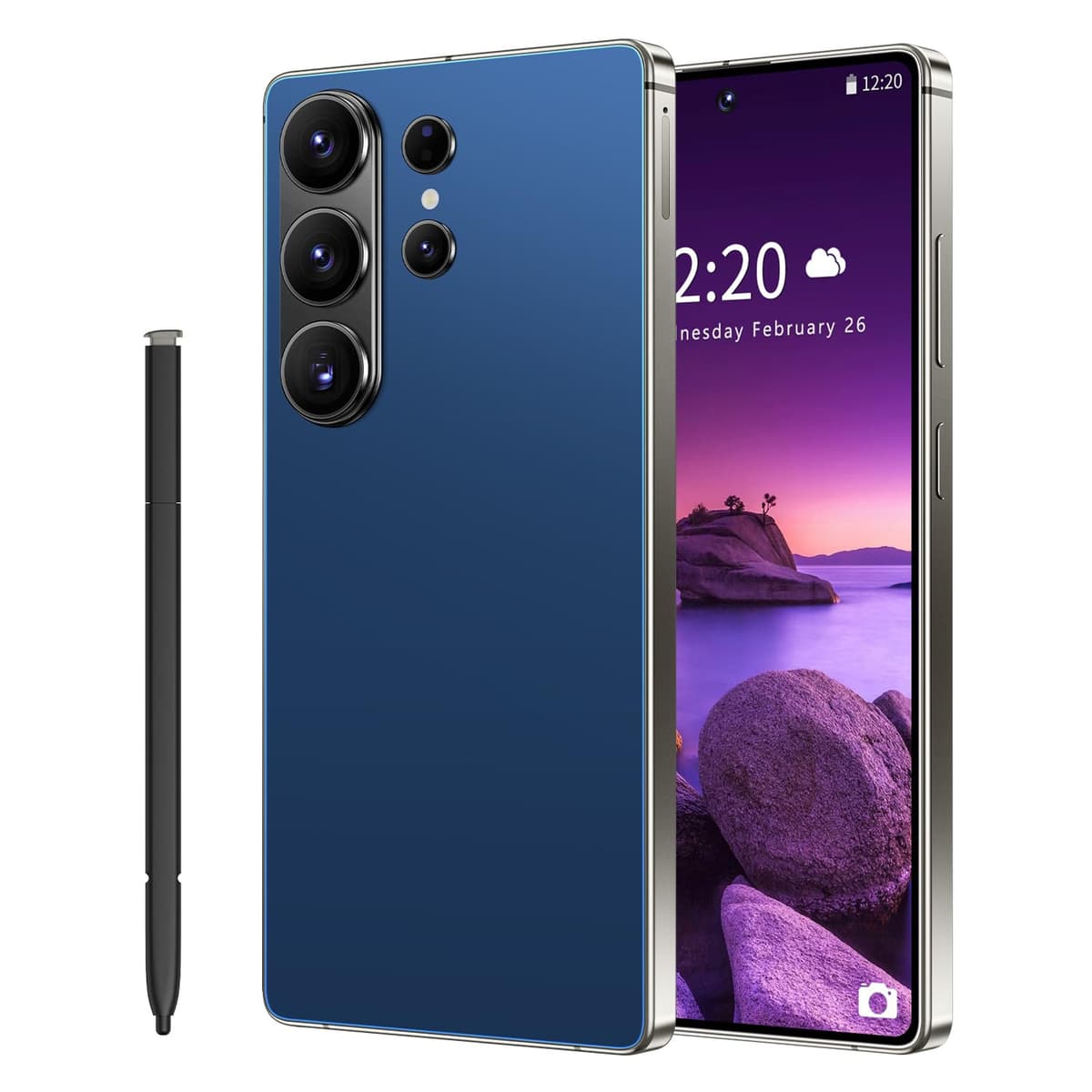 I26 Ultra Unlocked Cell Phone,Built in Pen, Smartphone Battery 7000mAh,6.99" HD Screen Unlocked Phones, 68MP+108MP, 12+512GB 5G The Phone Android 15, Face ID/Fingerprint Lock/GPS (Rose Gold, 12+512) — view 14