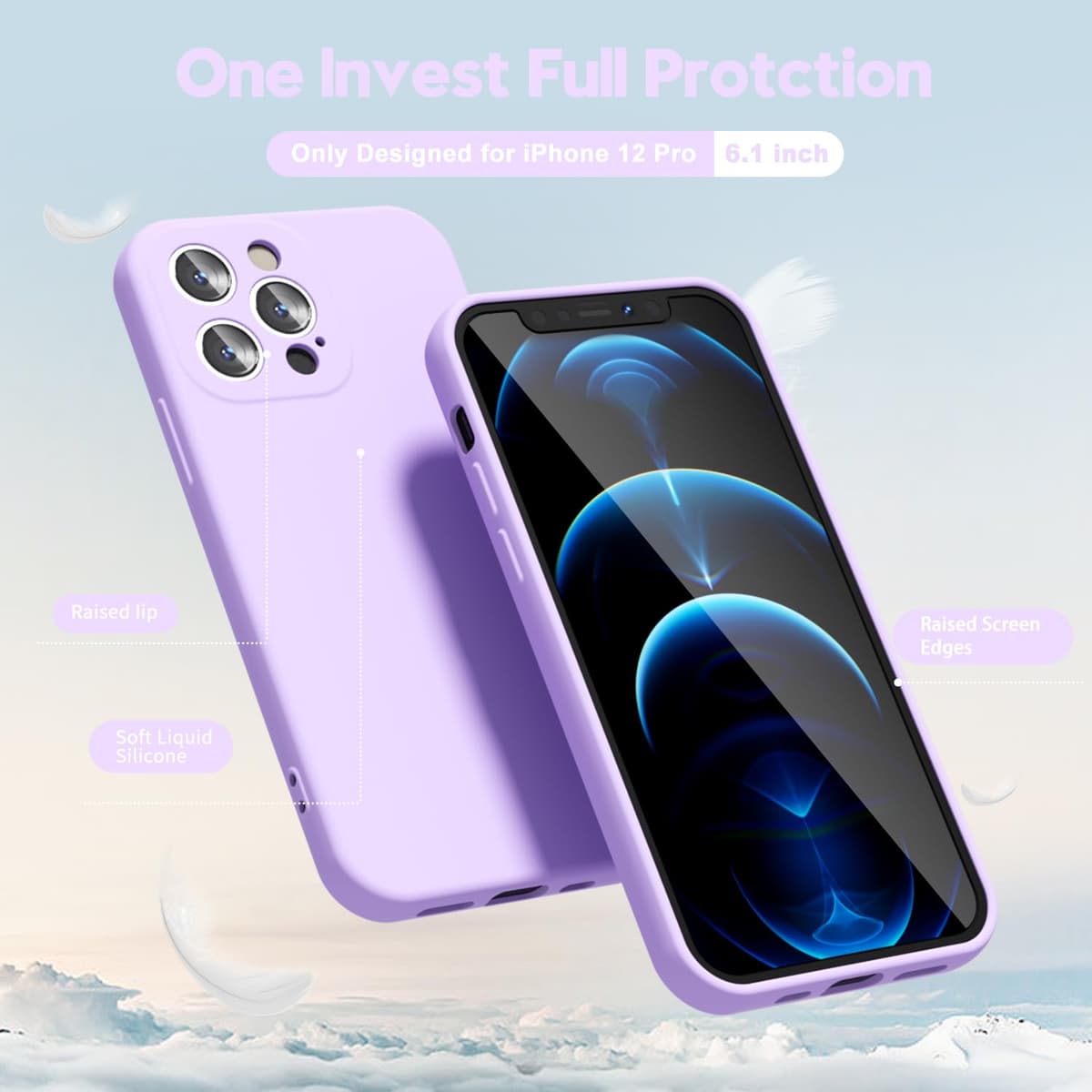 oakxco for iPhone 17 Pro Max Phone Case Liquid Silicone, Cute Thin Slim Grip Soft Rubber Gel for Women Men, Smooth Matte TPU Plain Solid Color Girly Simple Case with Camera Cover, Light Pink — view 1279