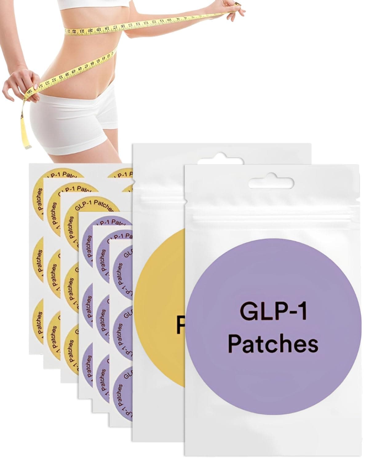 GRETY Parches GPLP-1 Para El Equilibrio Metabólico, Soporte de Forma Saludable, Pegatinas de Ayuda al Metabolismo de Apoyo para La Piel del Vientre Toda La Piel | 60Pcs