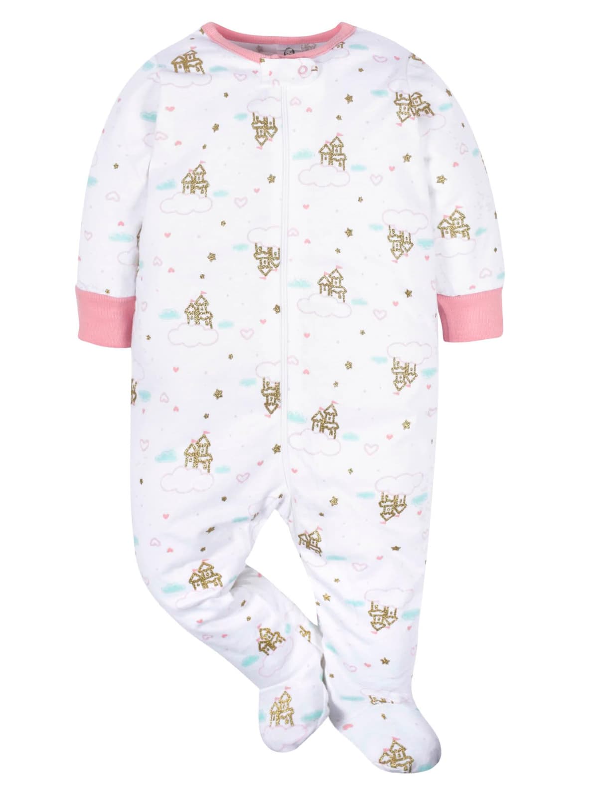 Gerber Baby Girls 4 Pack Sleep 'N Play Footie Baby and Toddler Sleepers — view 3