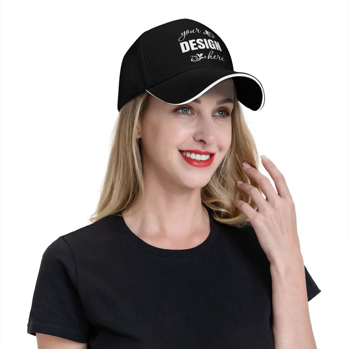 Gorra de Béisbol Personalizada - Diseña tu Propia Gorra con Foto y Texto, Gorra de Sándwich Ajustable para Hombre y Mujer, Gorra Deportiva Estructurada y Transpirable — view 5