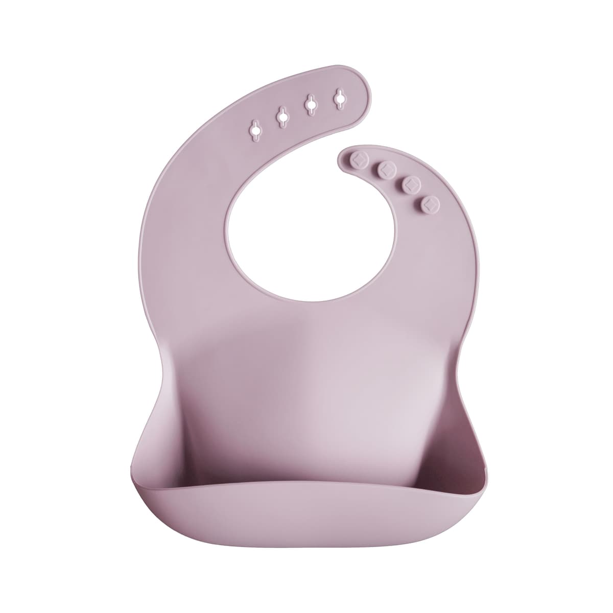 Mushie Baby Silicone Bib | Adjustable Fit Waterproof Bibs | Easy Wipe Baby Feeding Bibs | 4 Adjustable Sizes with Deep Front Pockets | 100% BPA and Phthalate Free — view 9