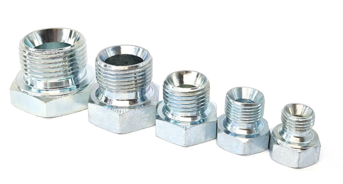 Hydraulic Male Blanking Plug – Steel, 3/8" BSP Thread, 60° Cone Seat – High-Pressure 350 Bar Hydraulic Hose & Pipe End Cap