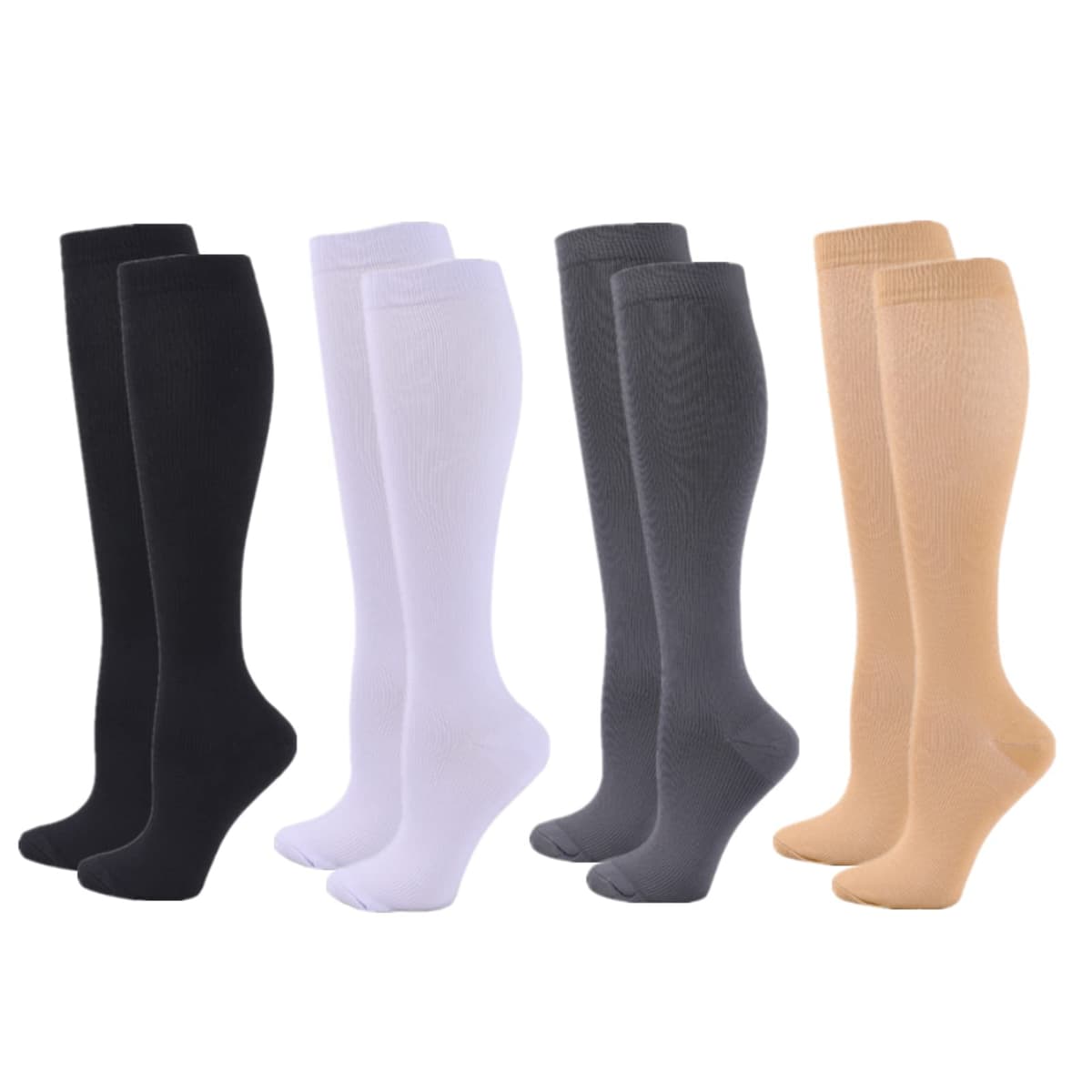 Compression Socks for Women Men, 2/3/4/6 Pairs 20-25mmHg Knee High Socks Compression Stockings for Sport, Athletic, Edema, Diabetic, Varicose Veins, Travel, Pregnancy, Nursing — view 17