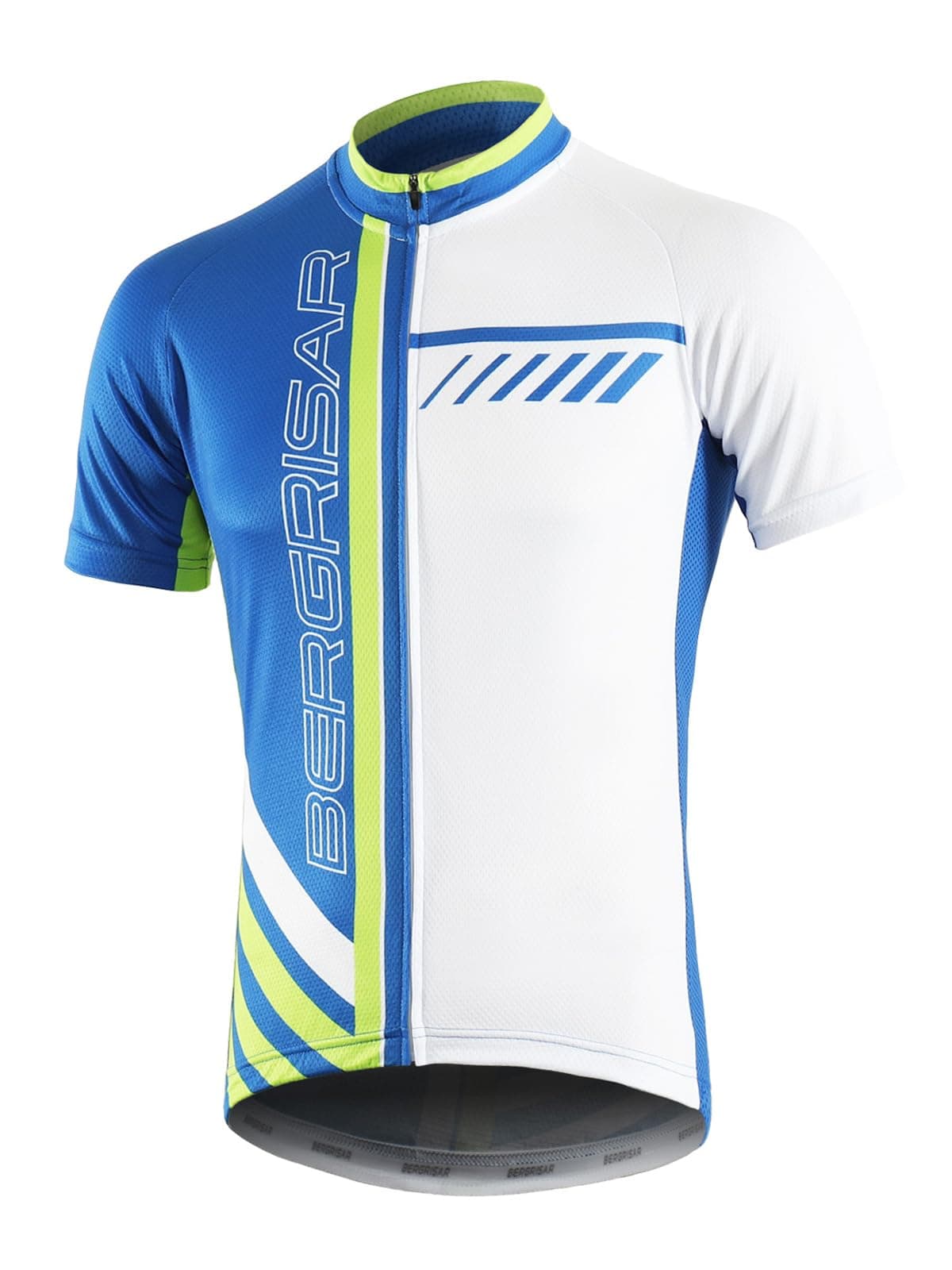 BERGRISAR Camiseta de Ciclismo de Manga Corta para Hombre, 3+1 Bolsillos con Cremallera — view 11