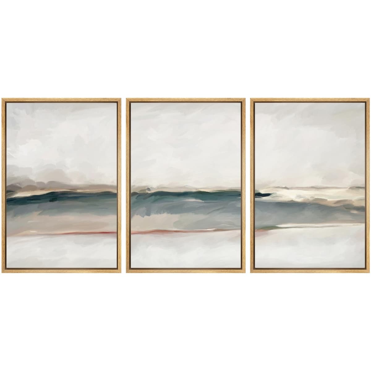 SIGNWIN Framed Canvas Print Wall Art Set Coastal Serenity Abstract Seaside Illustrations Modern Art Decorative Rustic Calm/Zen for Living Room, Bedroom, Office - 24"x36"x3 Natural — view 72