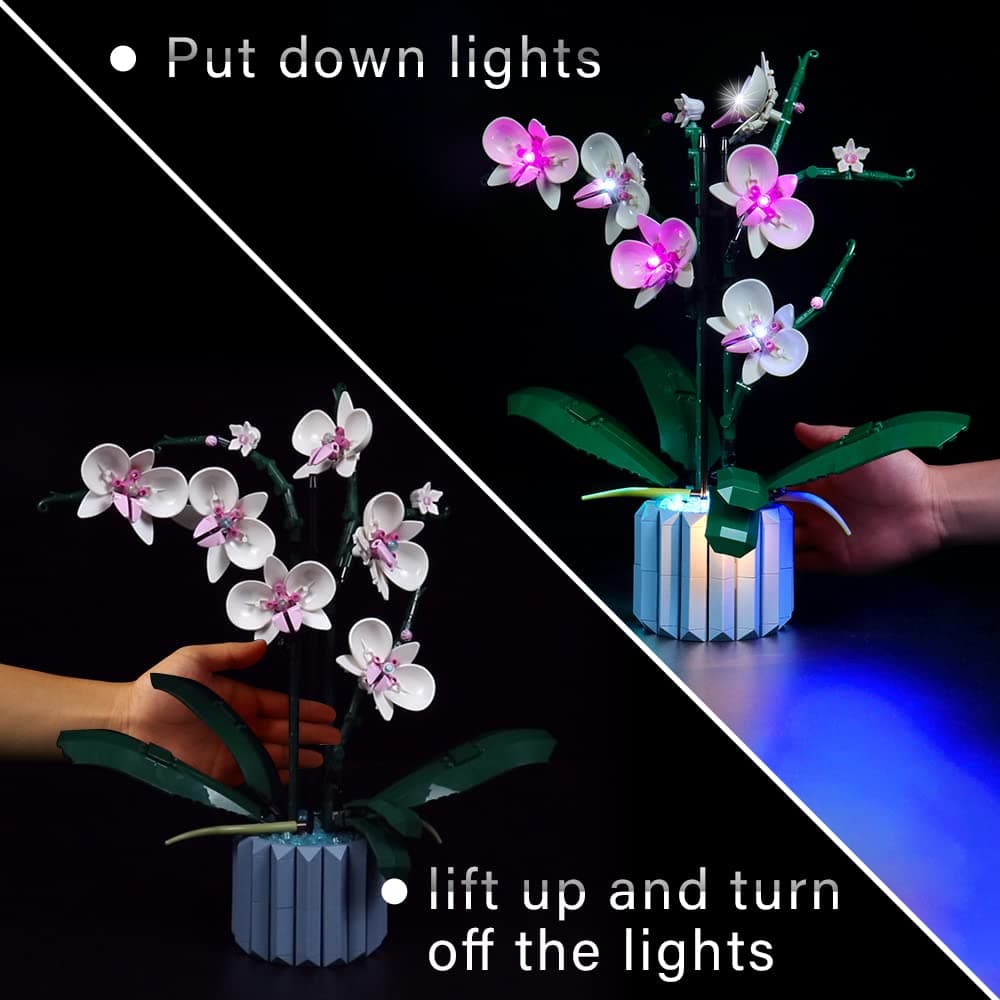 BrickBling Juego de Luces LED Compatible con Lego 10311 Orquídea Botánica Set (solo luces, no incluye bloque de construcción), versión de control — view 2