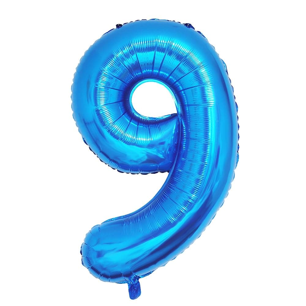 Foil Globo Número 5 Azul 40" (101cm), Inflable Helio o aire, Gigante Numeros 0-9, 10-19, 20-29, 30-100, Grande Globos Decoración para La Boda Aniversario y Cumpleaños Fiestas — view 380
