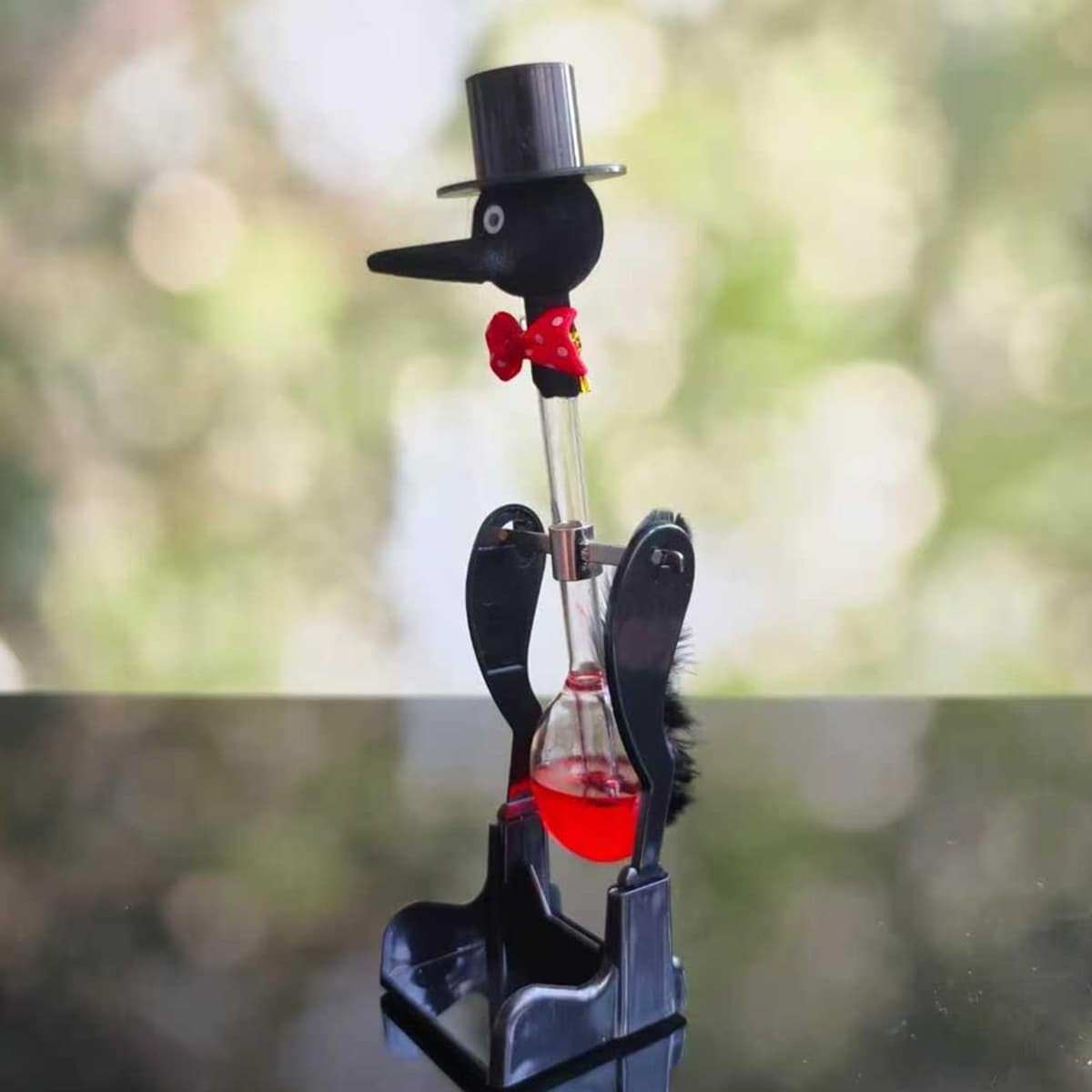 Juguete de pájaro Bebedor con Agua y Movimiento Continuo, Copa de Pato de Cristal con Efecto mágico para Entretenimiento y estrés en hogar y Oficina — view 4