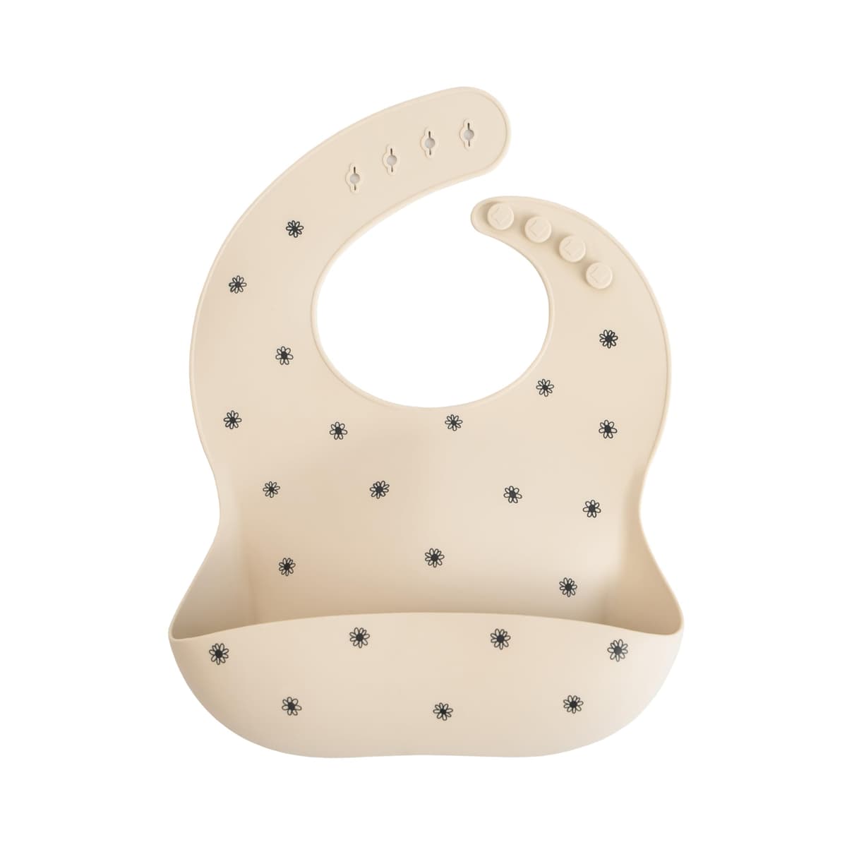 Mushie Baby Silicone Bib | Adjustable Fit Waterproof Bibs | Easy Wipe Baby Feeding Bibs | 4 Adjustable Sizes with Deep Front Pockets | 100% BPA and Phthalate Free — view 24