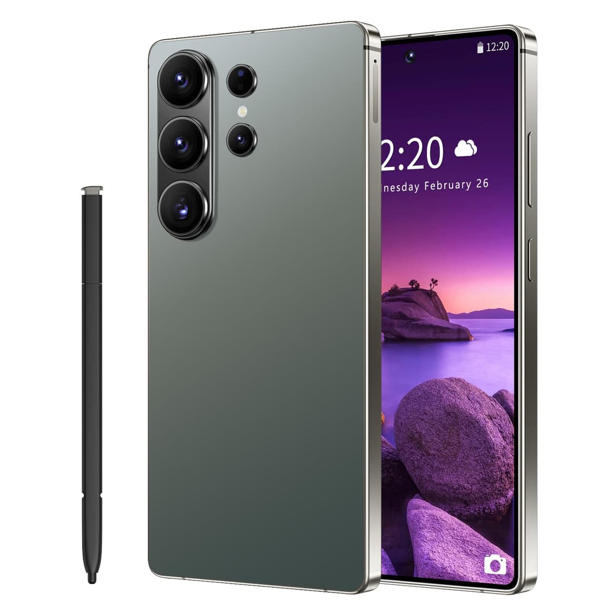 I26 Ultra Unlocked Cell Phone,Built in Pen, Smartphone Battery 7000mAh,6.99" HD Screen Unlocked Phones, 68MP+108MP, 12+512GB 5G The Phone Android 15, Face ID/Fingerprint Lock/GPS (Rose Gold, 12+512) — view 12