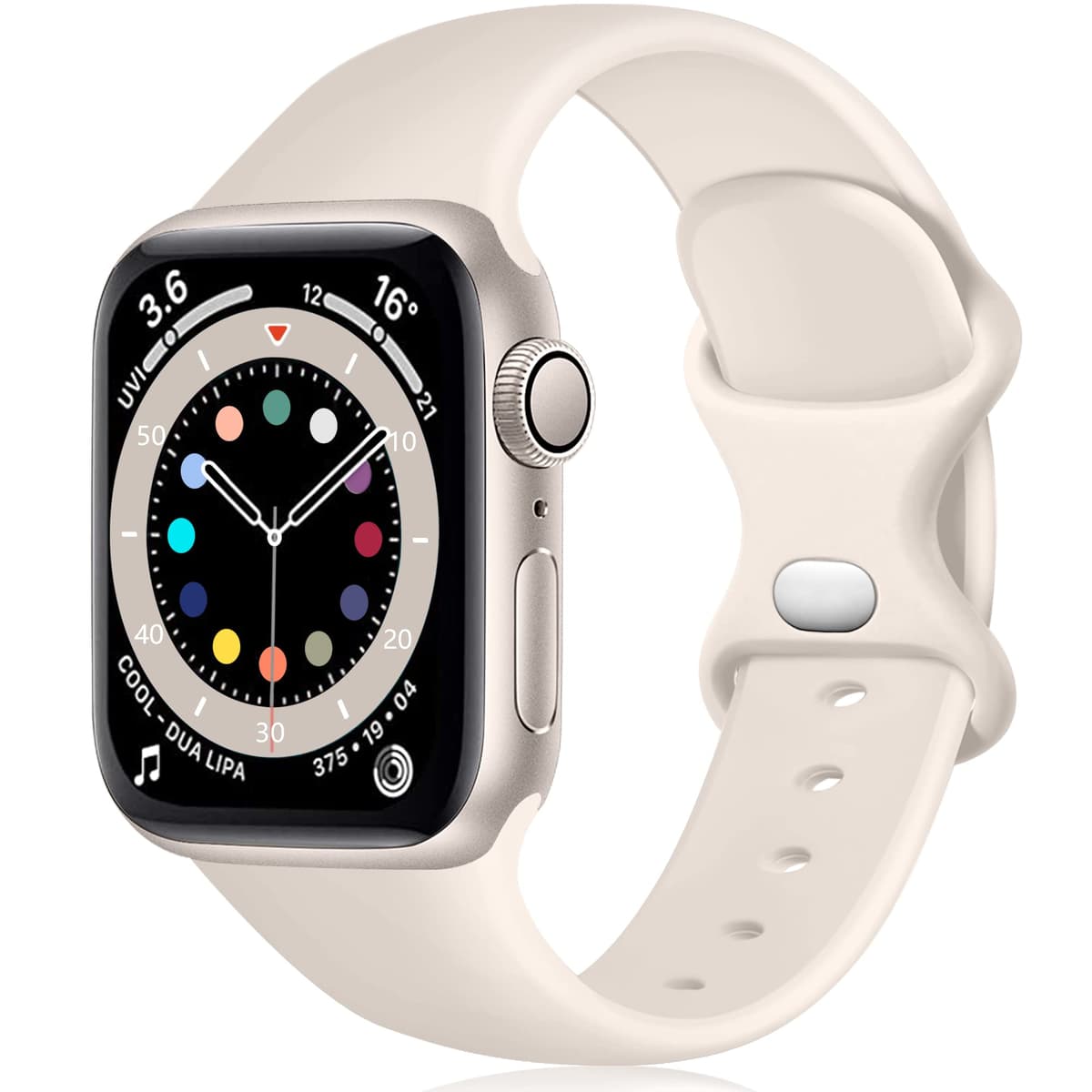 Epova Silicone Strap Compatible with Apple Watch Strap 40mm 38mm 41mm 42mm, Replacement Straps for iWatch SE 3 Series 11 10 9 8 7 6 5 4 3 2 1, Black, Small — view 23