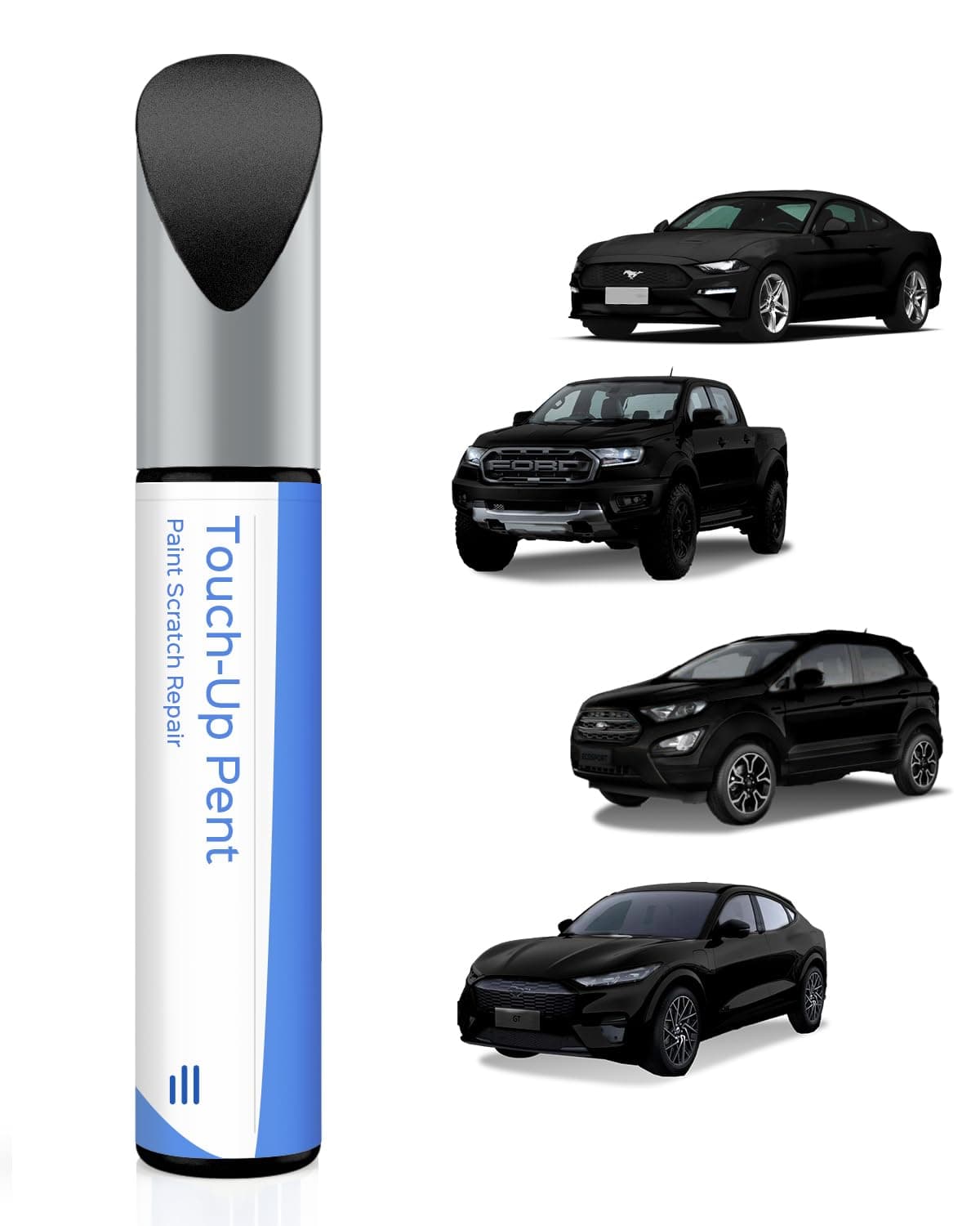 Pintura de retoque G1 negra sombreada compatible con Ford Exact Match, antiastillado y arañazos