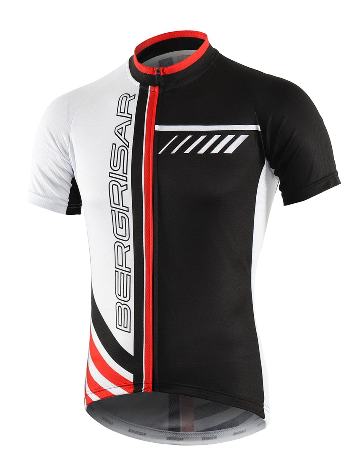 BERGRISAR Camiseta de Ciclismo de Manga Corta para Hombre, 3+1 Bolsillos con Cremallera — view 13