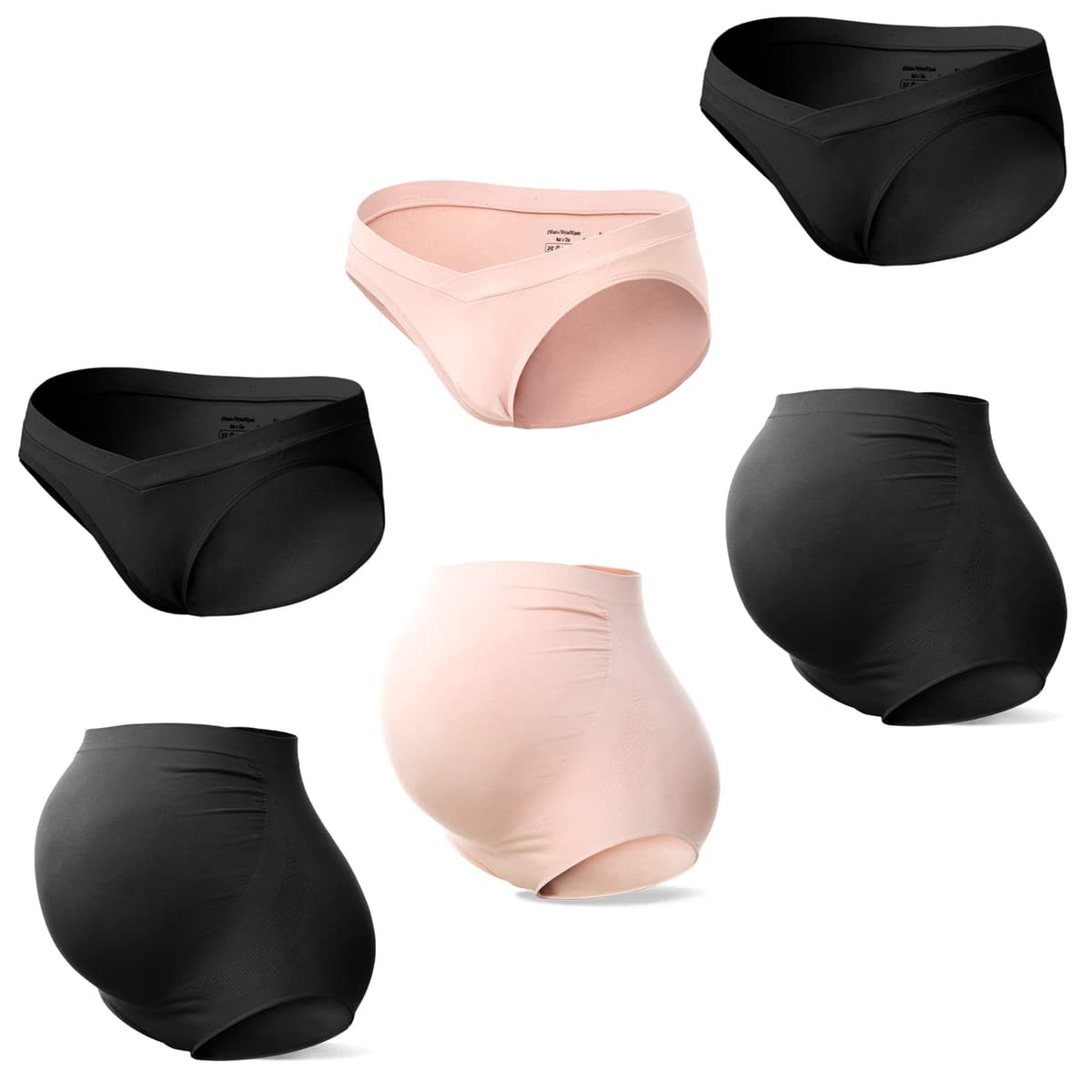 SUNNYBUY Women's Maternity High Waist Underwear Pregnancy Seamless Soft Hipster Panties Over Bump — view 7