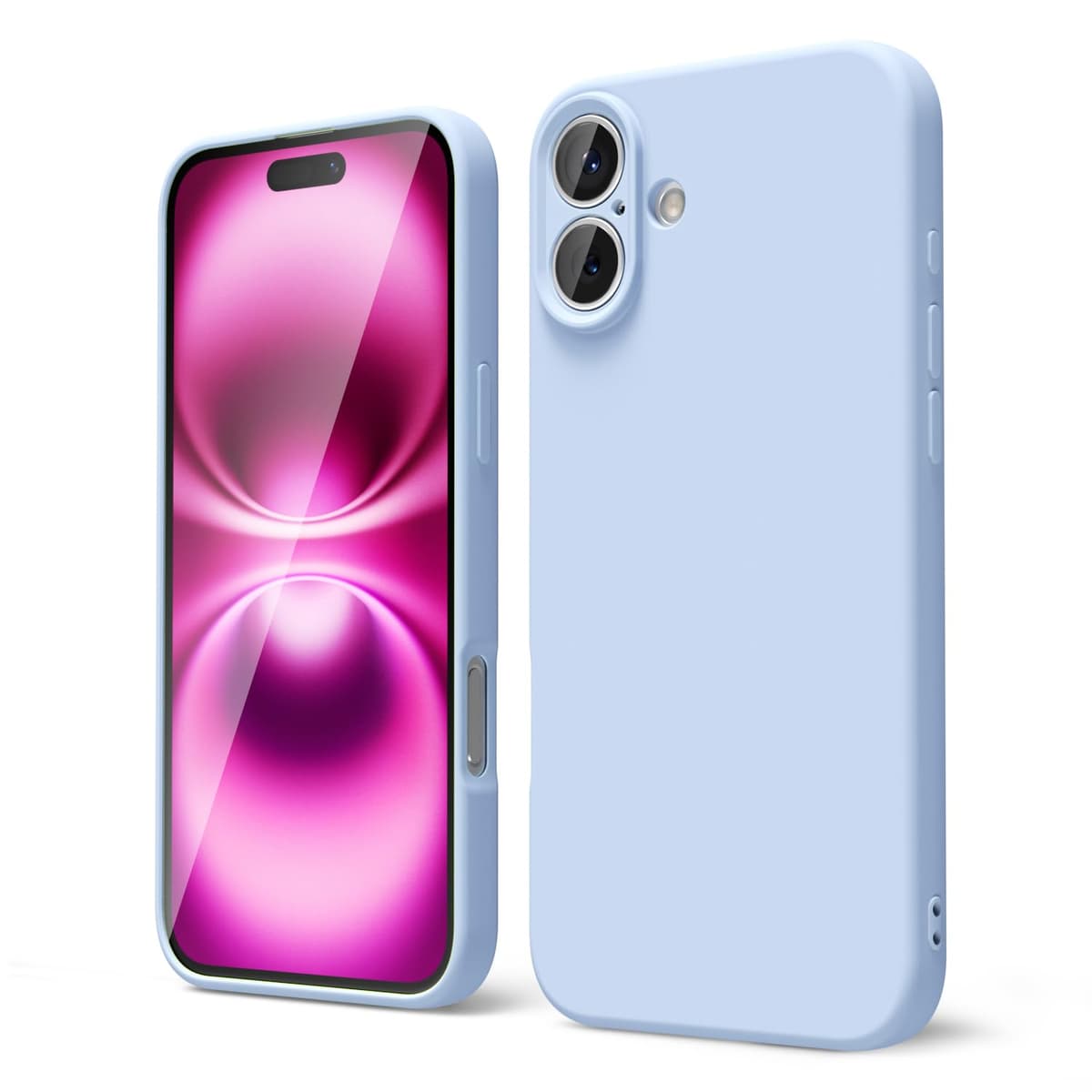 oakxco for iPhone 17 Pro Max Phone Case Liquid Silicone, Cute Thin Slim Grip Soft Rubber Gel for Women Men, Smooth Matte TPU Plain Solid Color Girly Simple Case with Camera Cover, Light Pink — view 1962