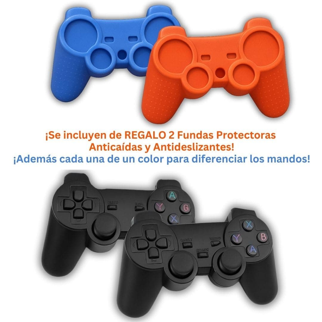 Genérico Consola Retro HDMI incluye 2 Fundas Gamepad Color - Videoconsola con Miles de Juegos Clásicos y 2 Mandos s Arcade Pincho Stick para TV Tele — view 2