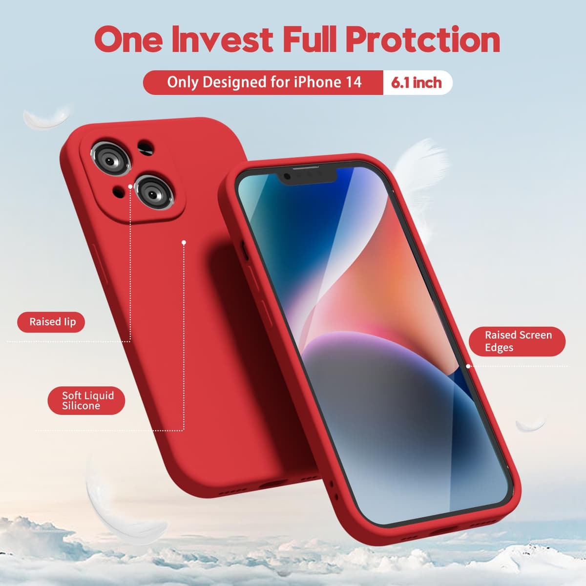 oakxco for iPhone 17 Pro Max Phone Case Liquid Silicone, Cute Thin Slim Grip Soft Rubber Gel for Women Men, Smooth Matte TPU Plain Solid Color Girly Simple Case with Camera Cover, Light Pink — view 811