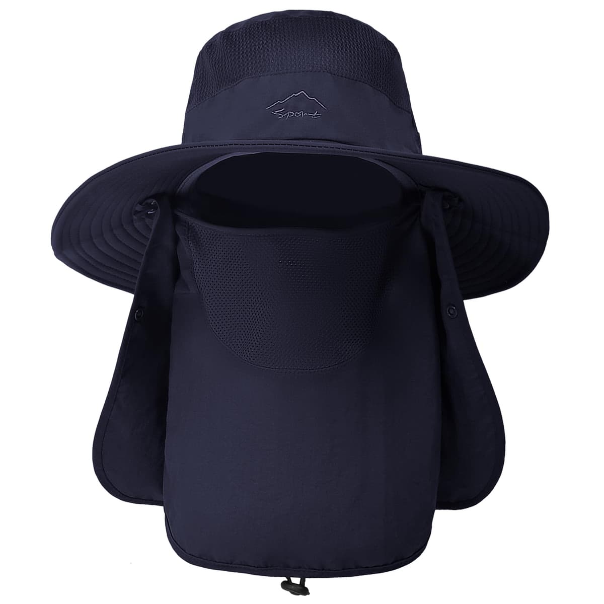 TAGVO Sombreros de Pesca para Hombre Mujer con Cubierta de Cuello Desmontable, Gorros de Pescador con Protección UPF 50+, Sombreros y Gorras de Sol Plegables para Cámping Excursionismo Caminando — view 9