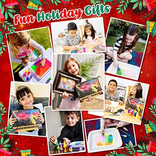 Water Marbling Paint for Kids - Arts and Crafts for Girls & Boys Crafts Kits Ideal Gifts for Kids Age 6-8 8-12 — view 2