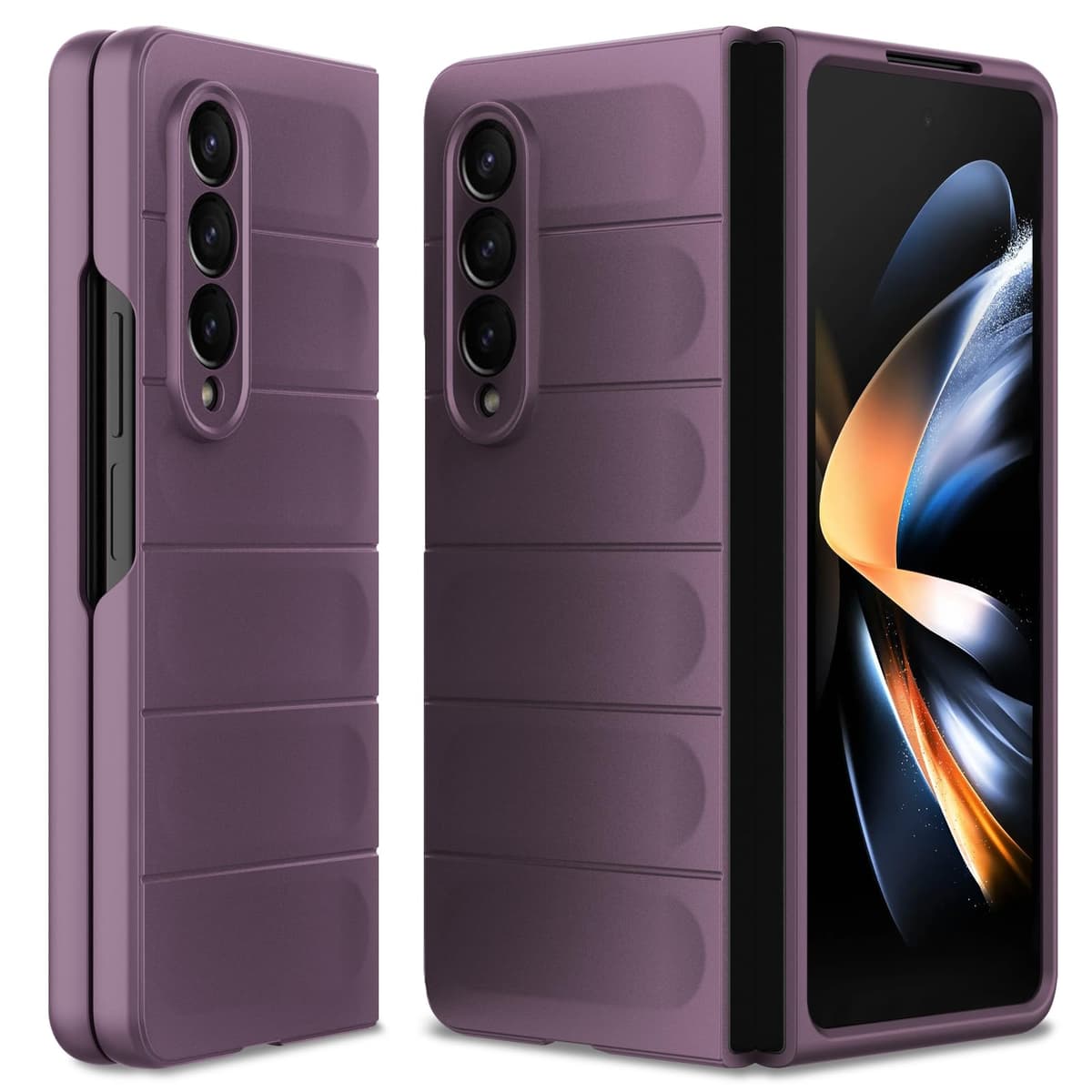 Case for Samsung Galaxy Z Fold 4, Hard PC Slim Fit Bumper Case, Anti-Scratch Shockproof Protective Phone Cover, Purple