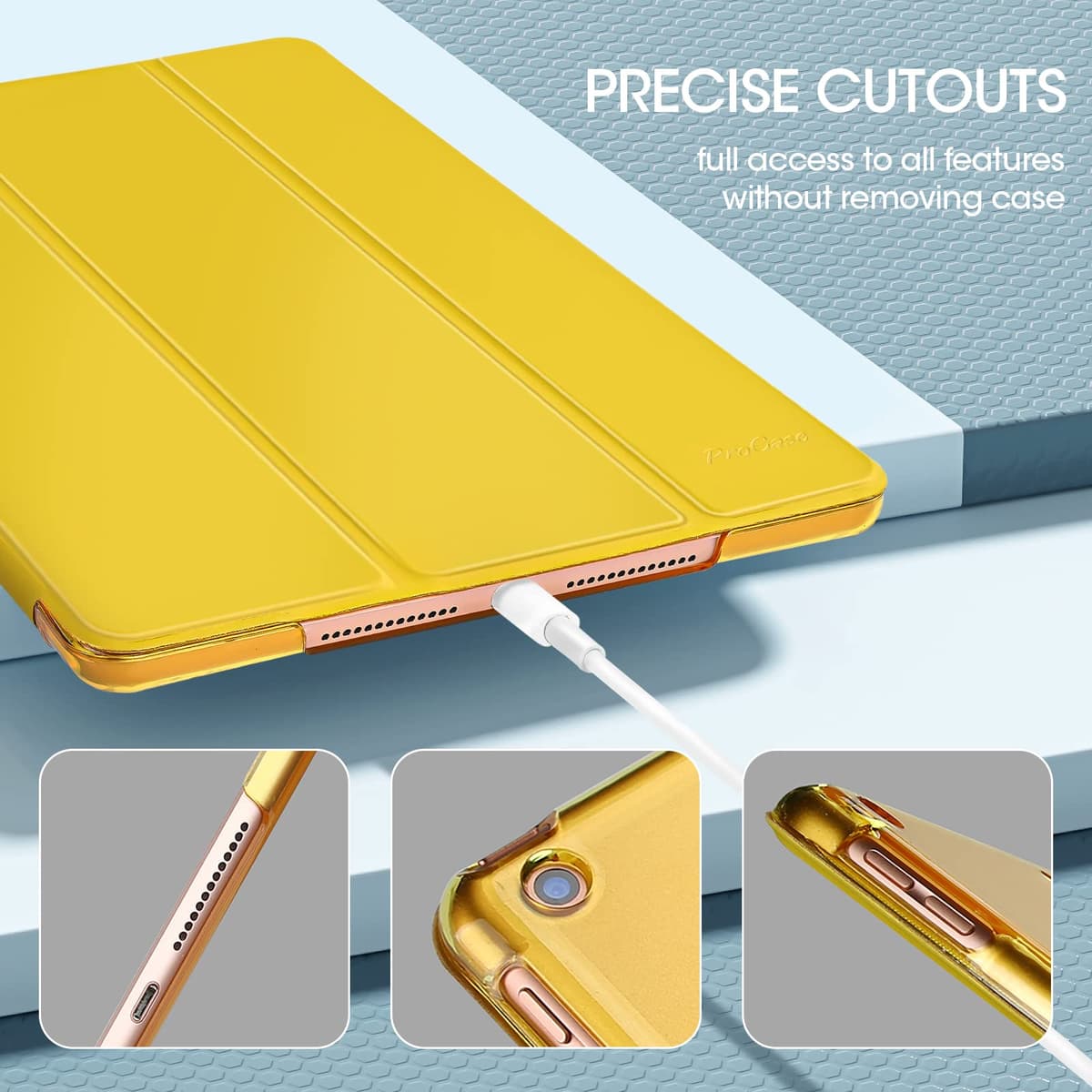 ProCase for iPad 9th/ 8th/ 7th Generation Case 10.2 Inch (2021/2020/2019 Release), 10.2 iPad Case 9th/ 8th/ 7th Gen Cover, Slim Smart Cover with Translucent Hard Shell Back -AntiqueMoss — view 6