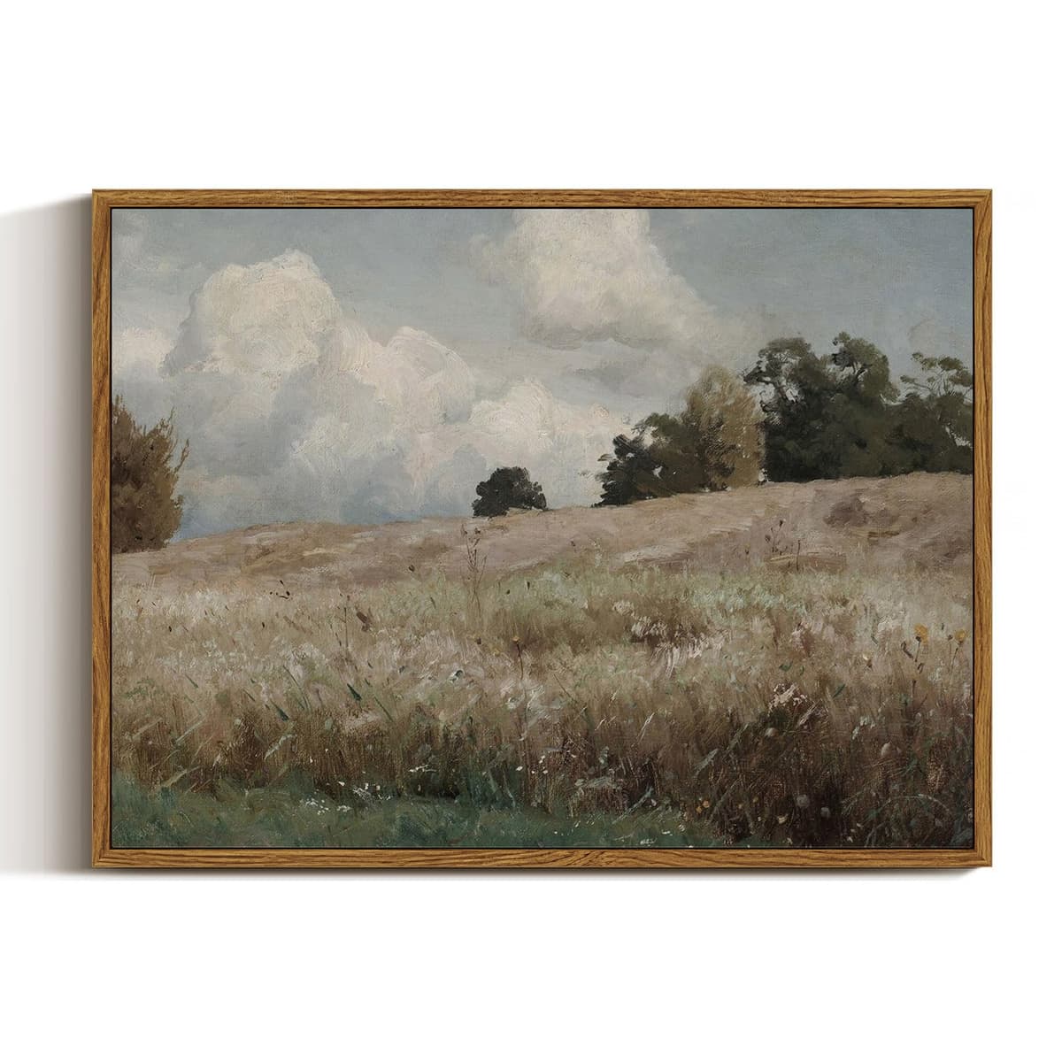 InSimSea Framed Canvas Wall Art, Meadow with Flowers Painting, Landscape for Living Room, Bedroom, Home, Bathroom Decor, 8x10 — view 208