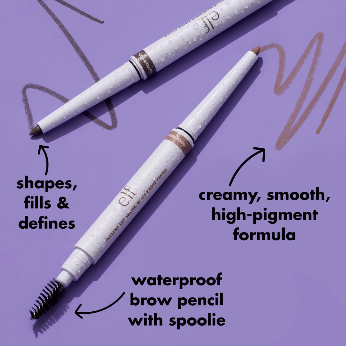 e.l.f. Instant Lift Waterproof Brow Pencil, Long-Lasting Eyebrow Pencil For Grooming & Shaping Brows, Vegan & Cruelty-Free, Neutral Brown — view 3