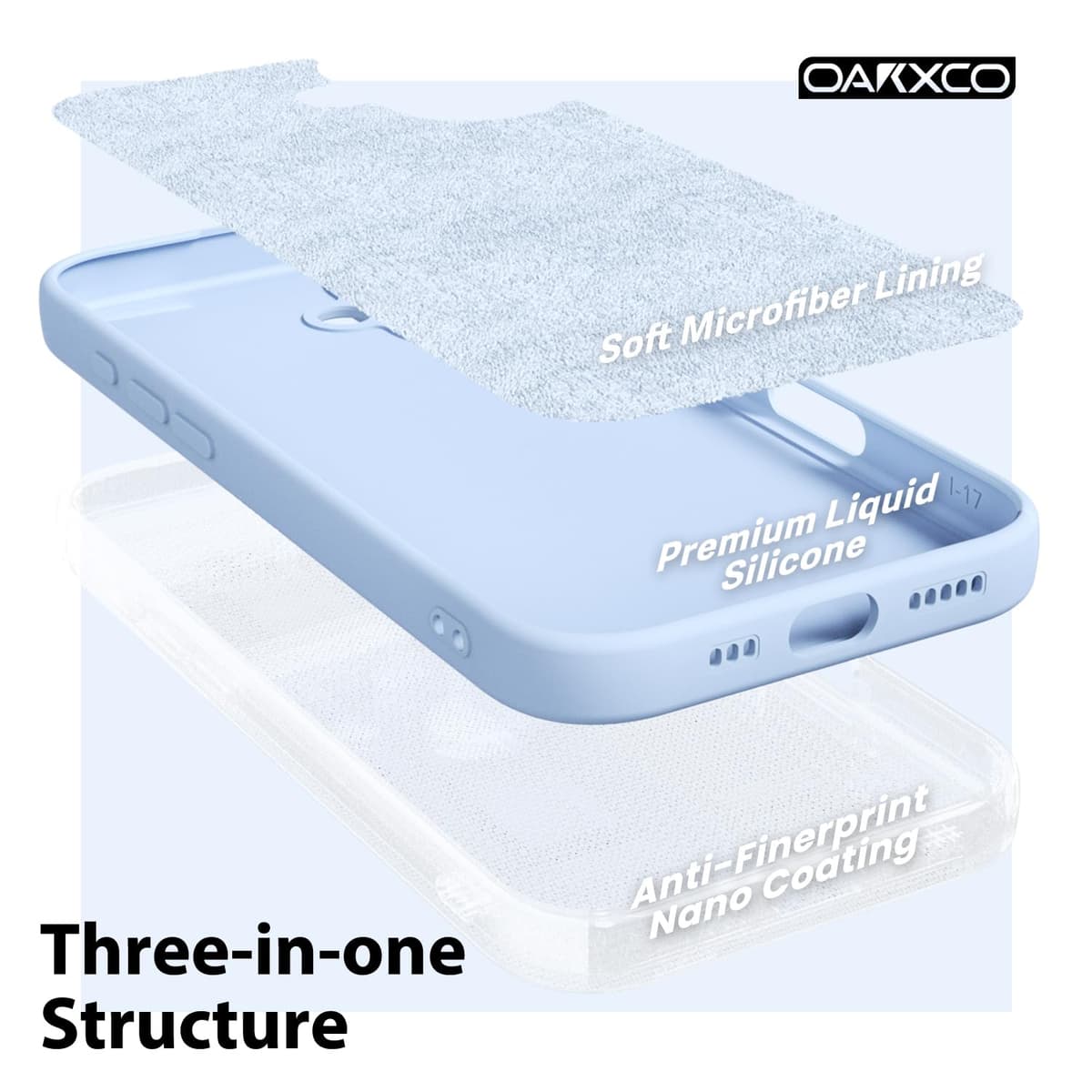 oakxco for iPhone 17 Pro Max Phone Case Liquid Silicone, Cute Thin Slim Grip Soft Rubber Gel for Women Men, Smooth Matte TPU Plain Solid Color Girly Simple Case with Camera Cover, Light Pink — view 272