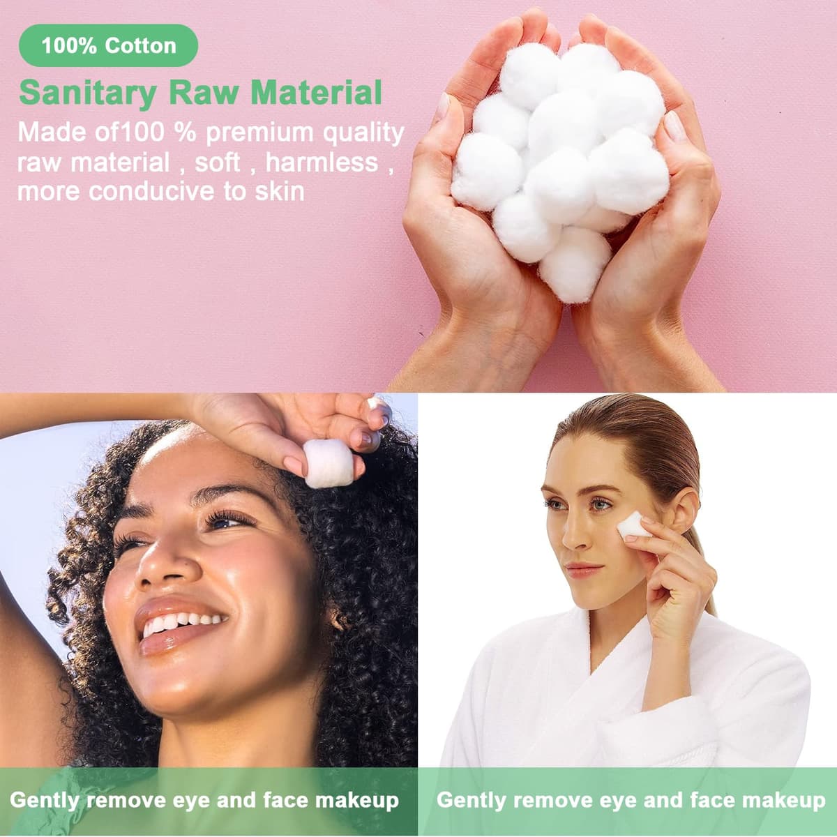 400 Pieces White Soft Natural Cotton Balls for Beauty, Personal Care, Cleaning Solvents and DIY Projects — view 7