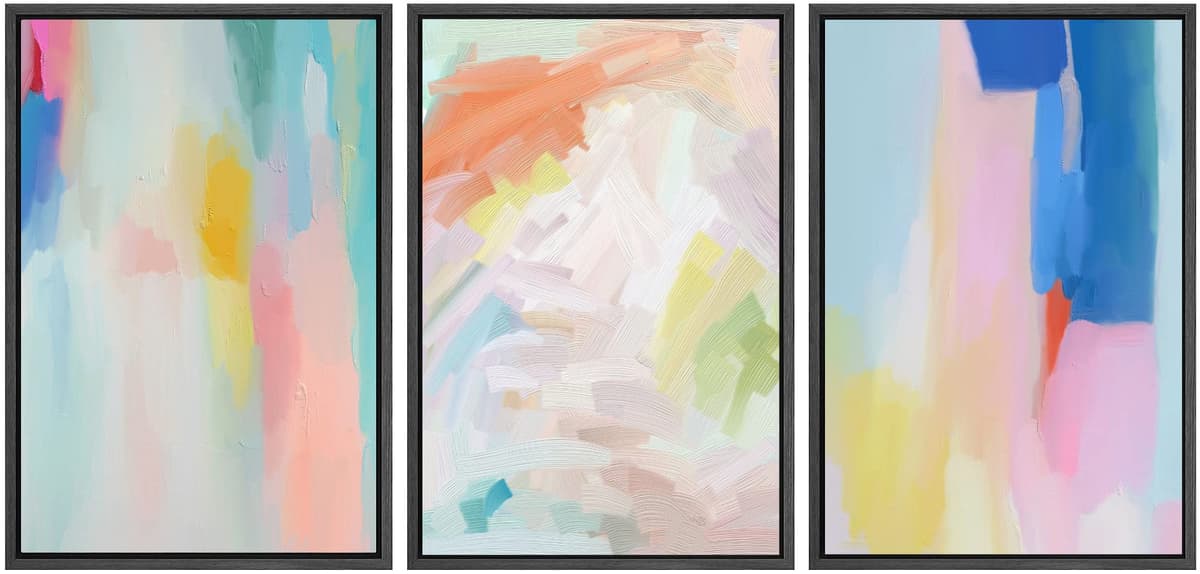 SIGNWIN Framed Canvas Print Wall Art Set Coastal Serenity Abstract Seaside Illustrations Modern Art Decorative Rustic Calm/Zen for Living Room, Bedroom, Office - 24"x36"x3 Natural — view 87