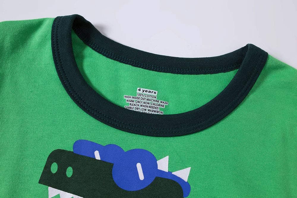 TEDD Boys Pyjamas Dinosaur Nightwear Cotton Toddler Clothes Kids Sleepwear Long Sleeve Christmas Pjs Sets 2 Piece Outfit Xmas Gift 1-12 Years — view 3