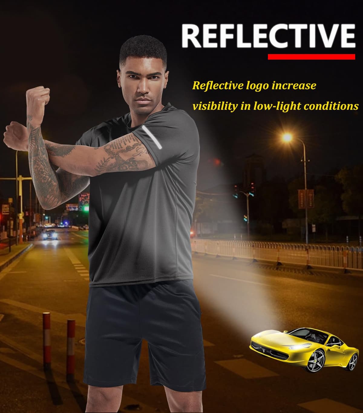 Boyzn 1, 3, 5 or 7 Pack Men's Workout Running Shirts, Dry Fit Moisture Wicking T-Shirt, Gym Athletic Short Sleeve Tee Shirts — view 3