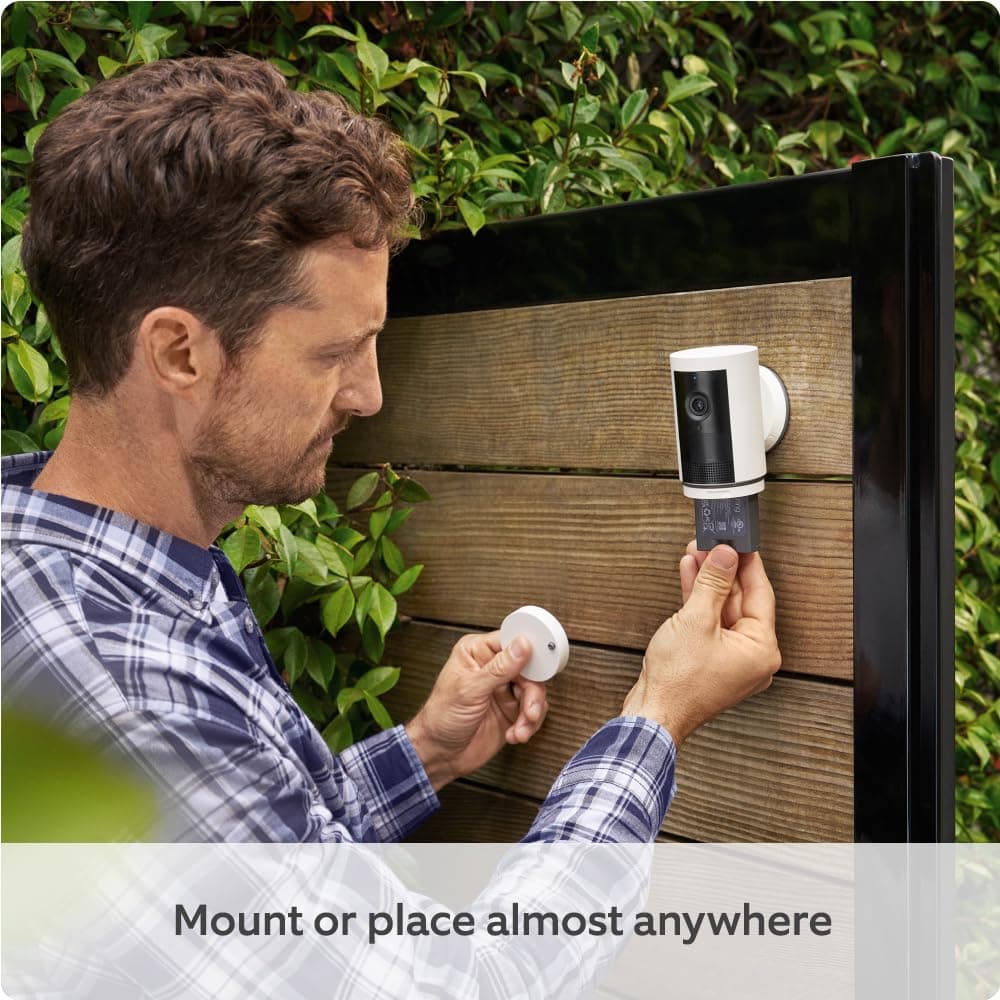Ring Outdoor Camera Plus (newest gen) Battery | Wide-Angle 2K Video with Ring Vision I DIY Wireless Outdoor Security Camera | alternative to CCTV system I 30-day free trial of Ring Subscription Plan — view 4
