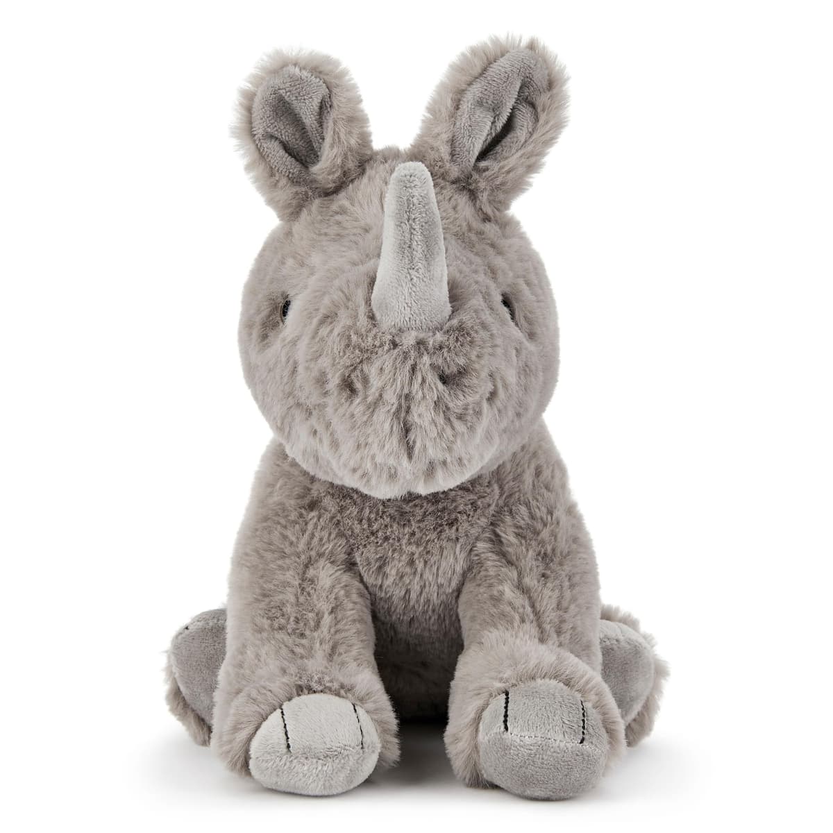 Zappi Co Robin the Rhino Plush Toy Rhinoceros (22cm) Horned Wonder - Soft, Cuddly, 100% Recycled - Mighty African Friend — view 2
